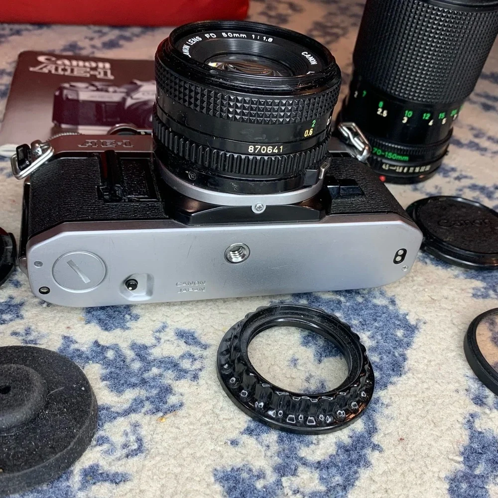 Canon AE-1 Program 35mm SLR Camera With Lenses Bundle Fully Film Tested